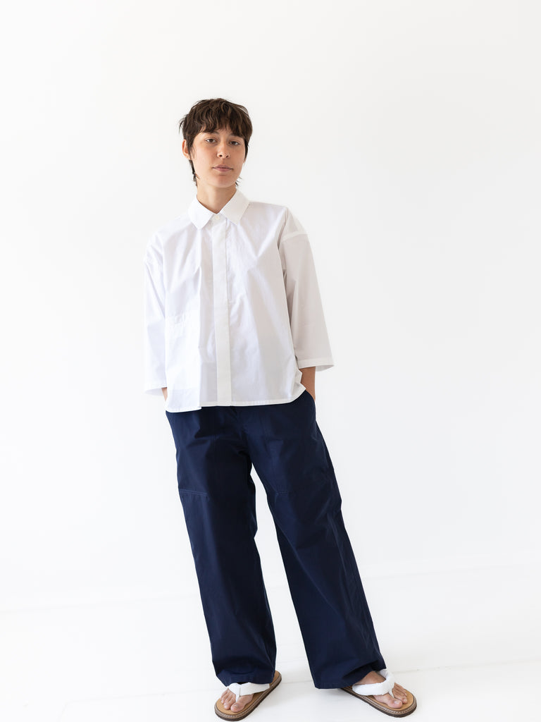 SOFIE D'HOORE - Briley Boxy Shirt, White - Worthwhile