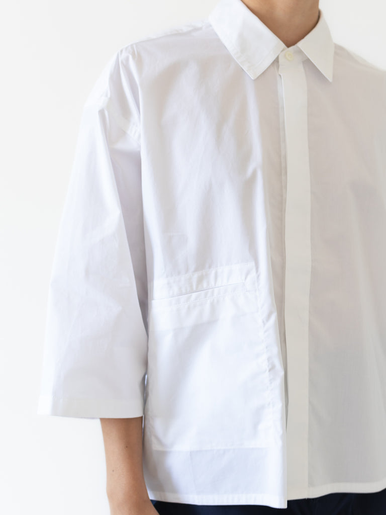 SOFIE D'HOORE - Briley Boxy Shirt, White - Worthwhile