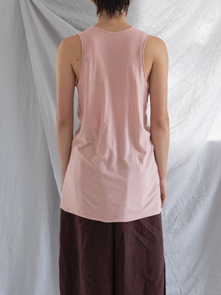ATELIER SUPPAN - Atelier Suppan Raw Cut Tee, Old Rose - Worthwhile