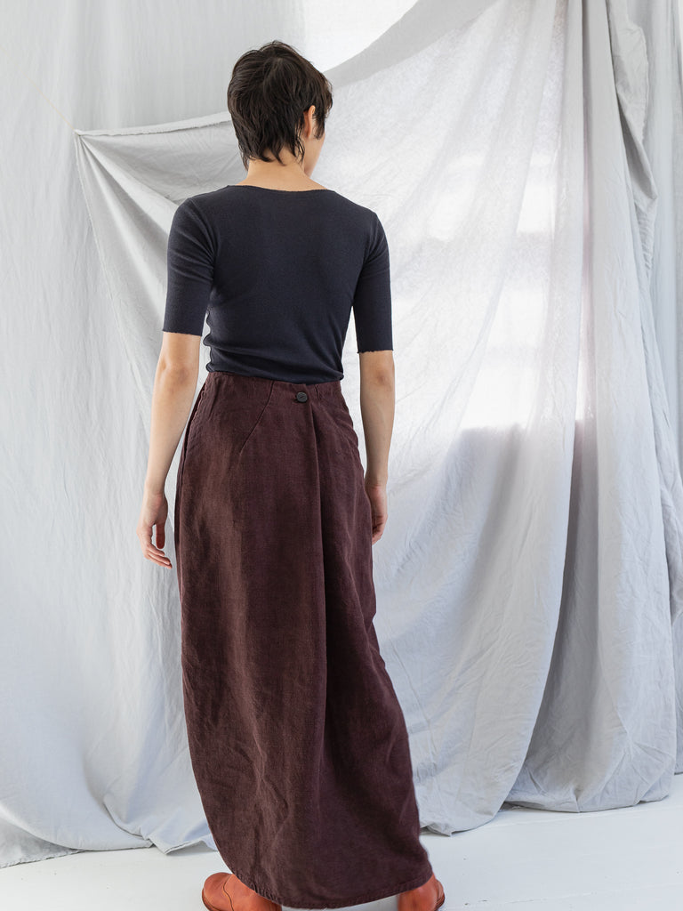 Atelier Suppan Crossed Skirt, Red - Worthwhile