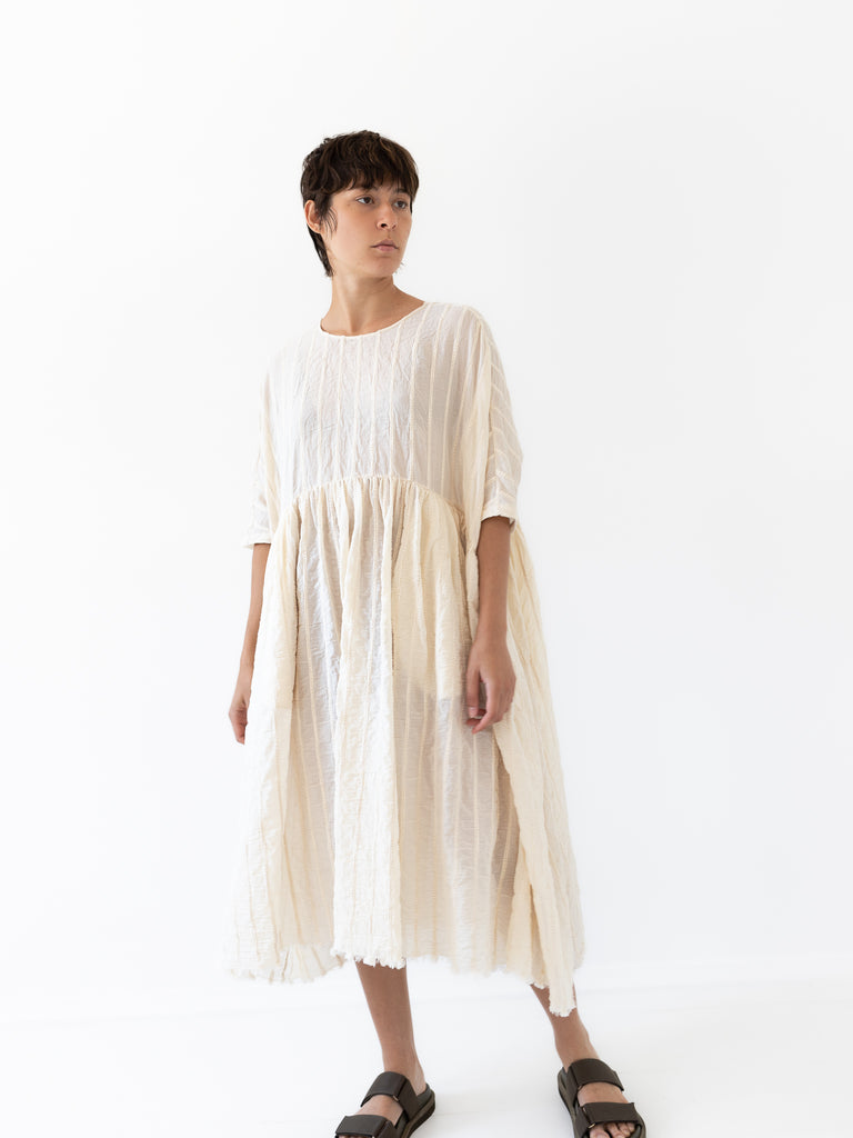 UMA WANG - Agnus Dress, Off White - Worthwhile