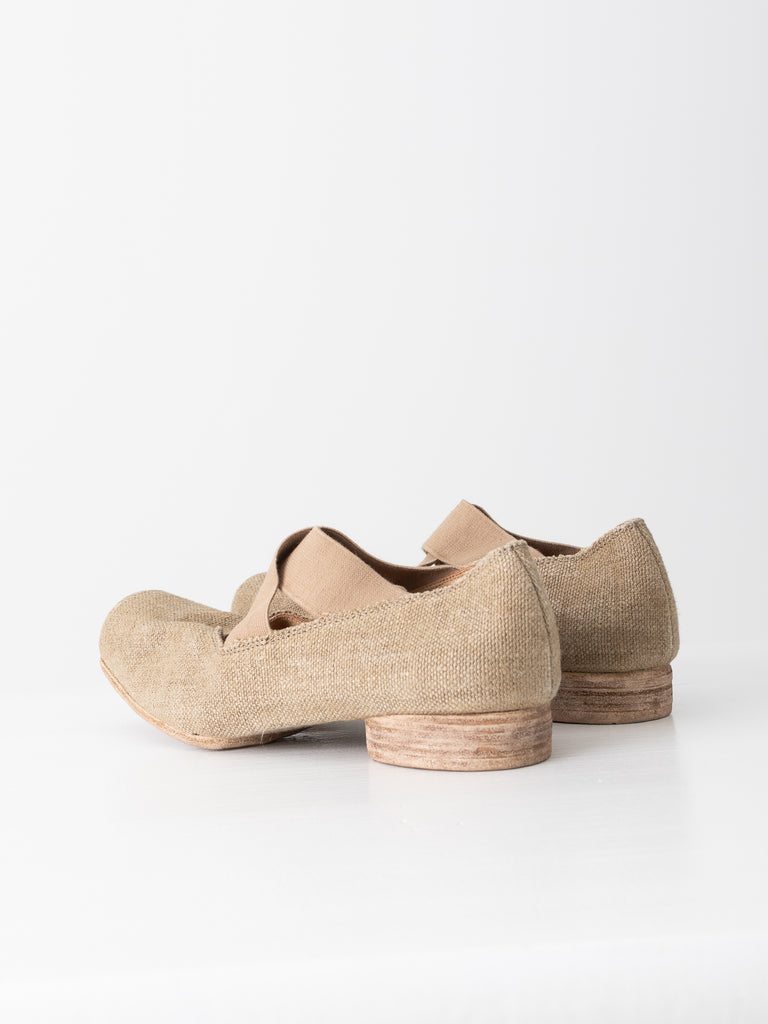 UMA WANG - Canvas Ballet Flat, Tan - Worthwhile